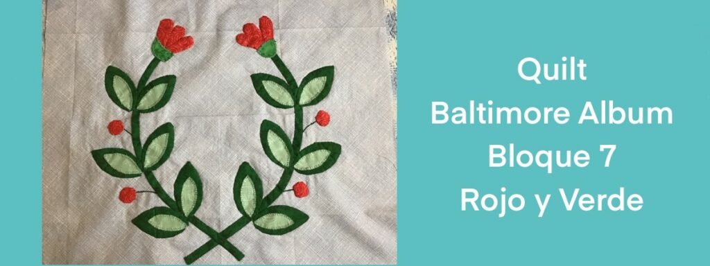 Quilt Baltimore Bloque En Verde Y Rojo Ale Cose Y Cose