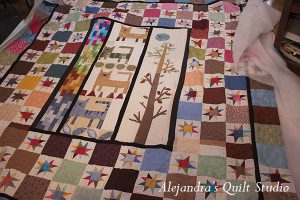 Colcha patchwork gatos