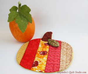 Mini quilt de calabaza, patrón gratis