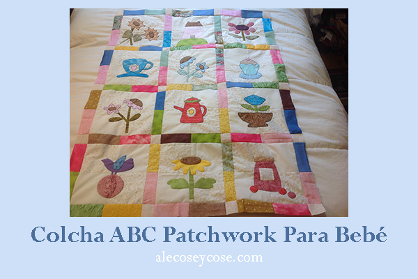 ABC colcha patchwork para bebé