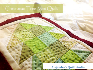 Christmas tree mini quilt tutorial
