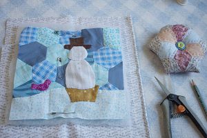 Mini Quilt Con Muñeco De Nieve