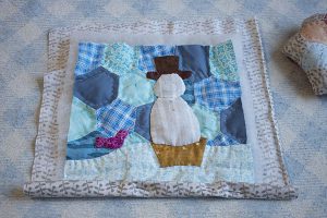 Mini Quilt Con Muñeco De Nieve