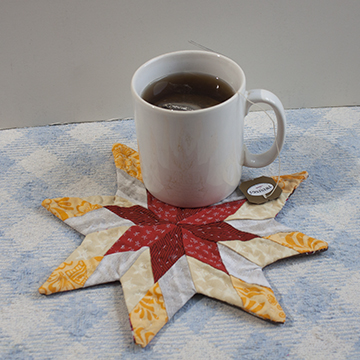 how to make a star mug rug free pattern