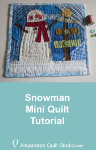 Tutorial Mini Quilt Muneco De Nieve