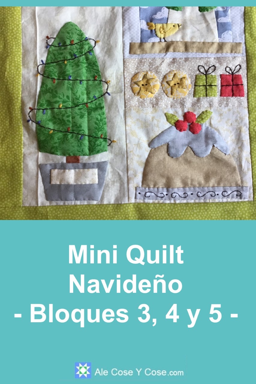 Mini Quilt Navideno - Bloque 3 4 y 5