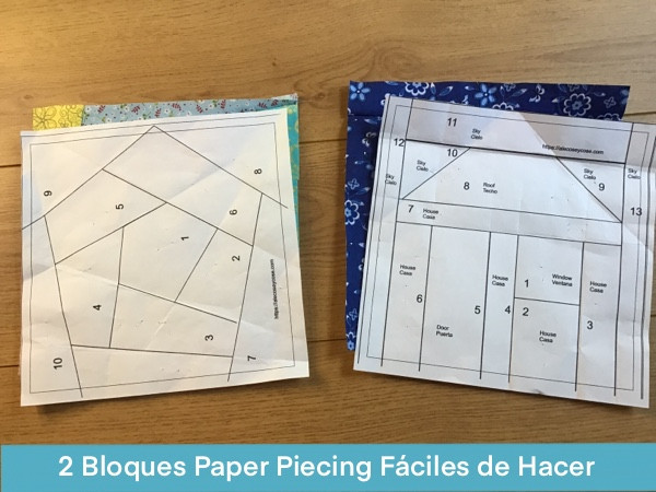 2 Patrones Paper Piecings