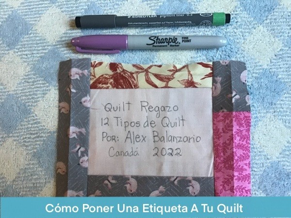 Cómo imprimir una etiqueta de quilt sobre tela [tutorial] - Fibra