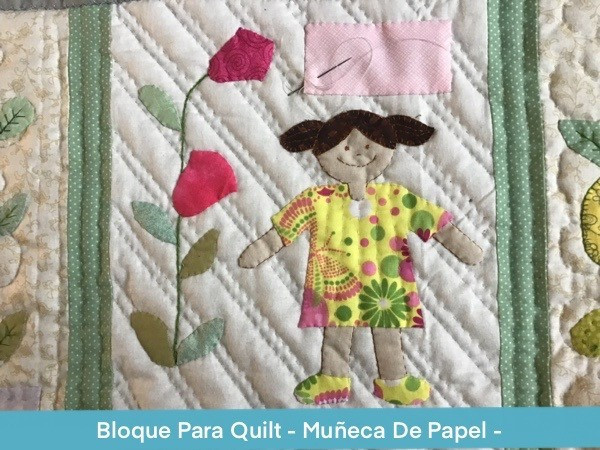 Bloque Para Quilt Muneca De Papel