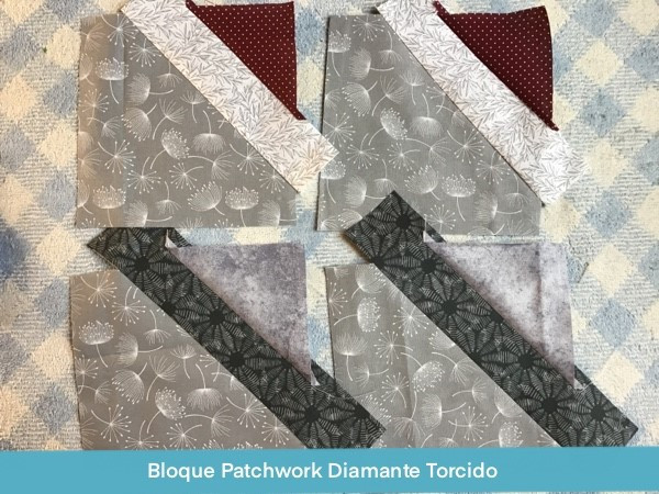 Bloque Patchwork Diamante Torcido