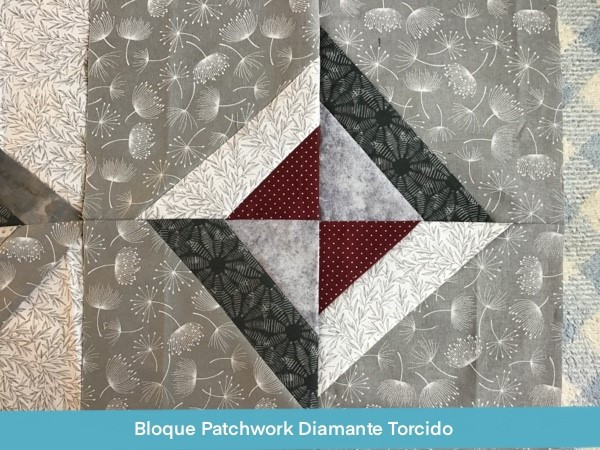 Bloque Patchwork Diamante Torcido