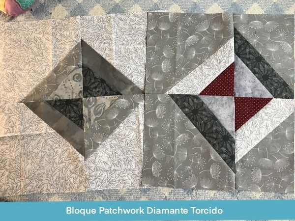 Bloque Patchwork Diamante Torcido