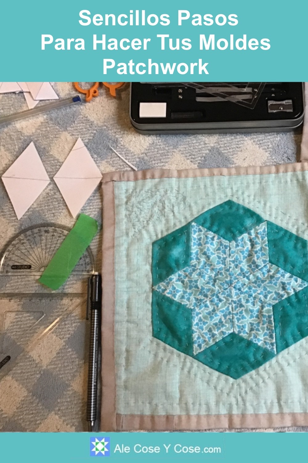 Crea Patrones Patchwork Papel Estrella 6 Puntas