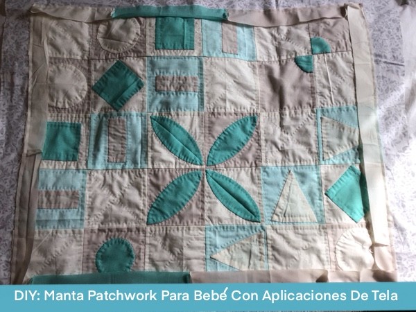 Manta Patchwork Para Bebe Con Aplicaciones