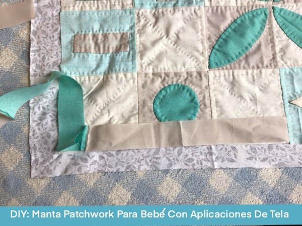 Manta Patchwork Para Bebe Con Aplicaciones