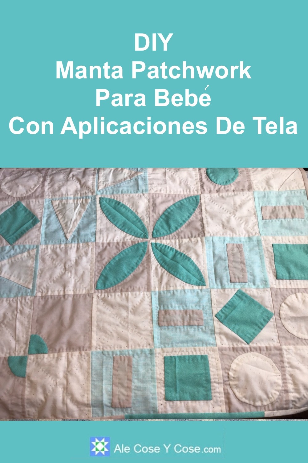 Manta Patchwork Para Bebe Con Aplicaciones