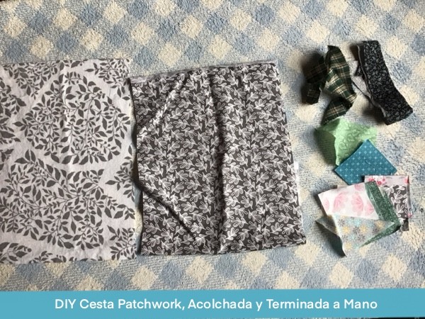 Cesta Patchwork Terminada A Mano