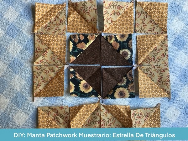 Manta Patchwork Bebe Estrella De Triangulos