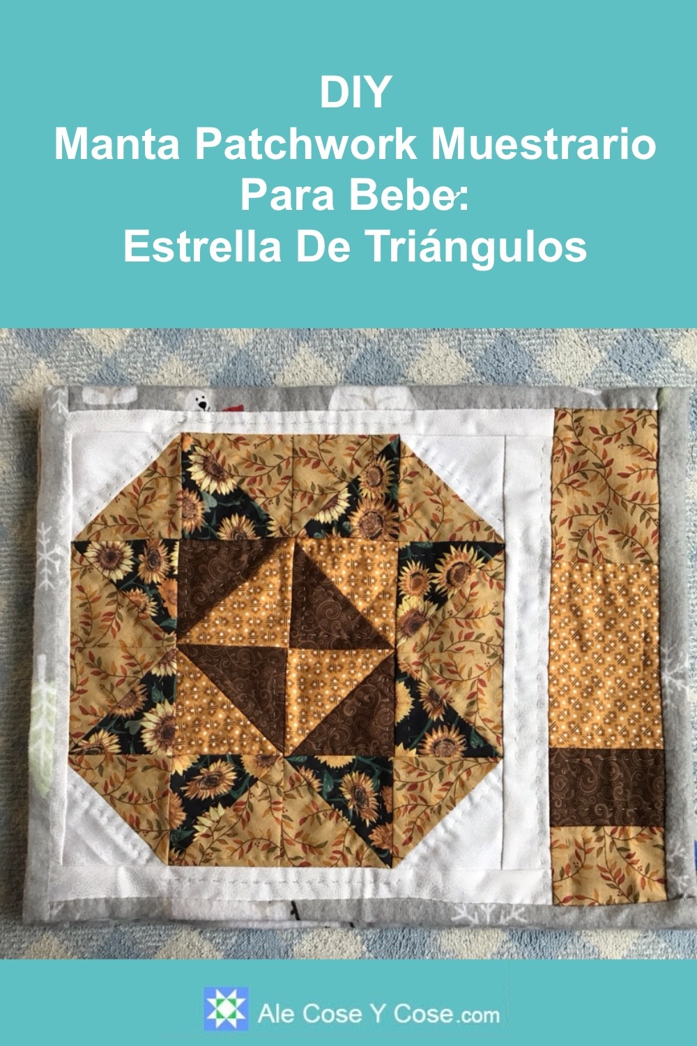 Manta Patchwork Bebe Estrella De Triangulos