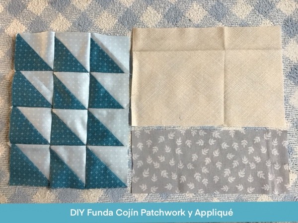 Cojin Patchwork Con Flores En Applique