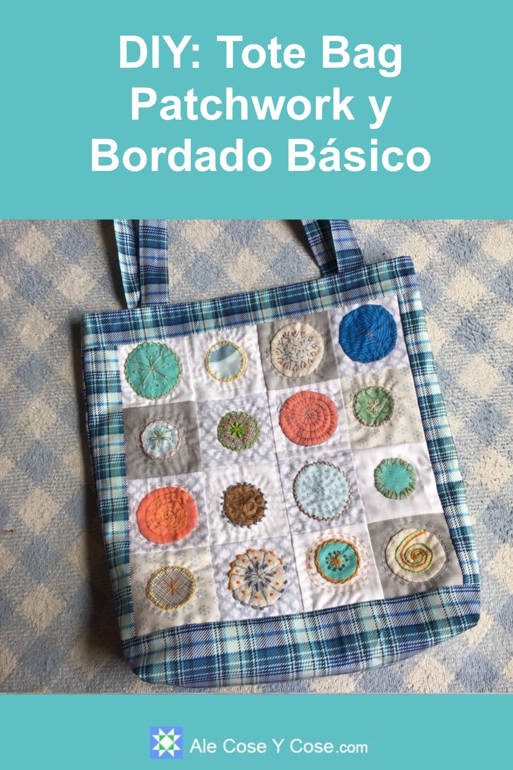 Tote Bag Patchwork Bordado Basico