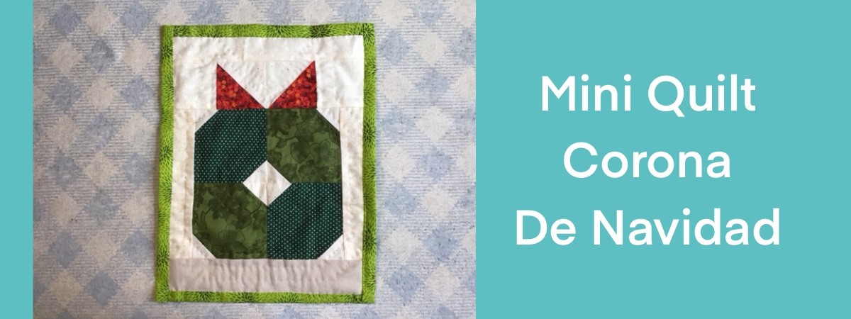 Mini Quilt Corona Navidena Patchwork