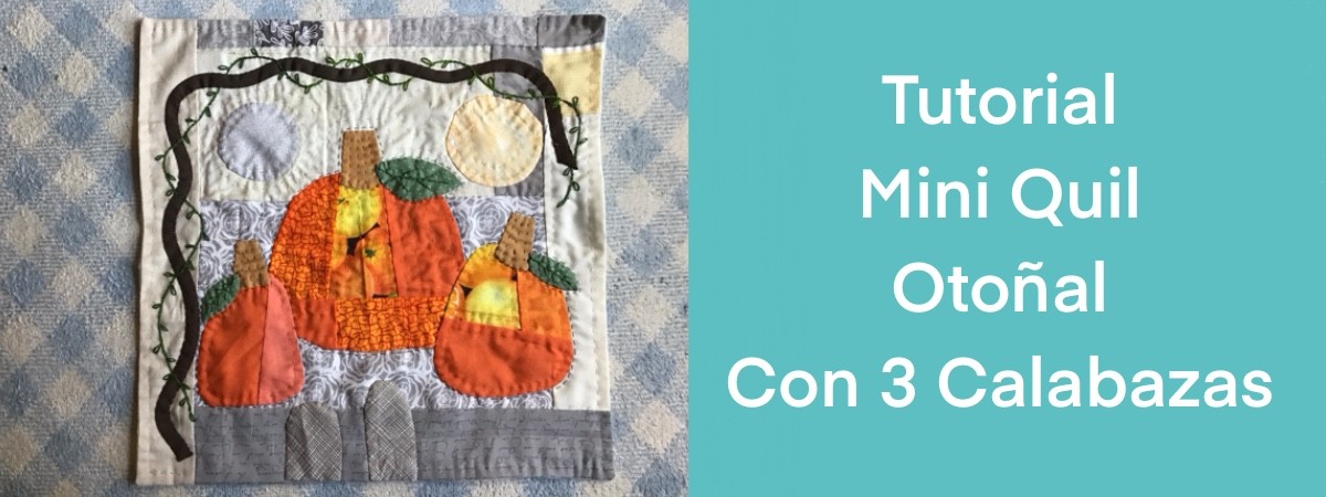 Mini Quilt Otono 3 Calabazas