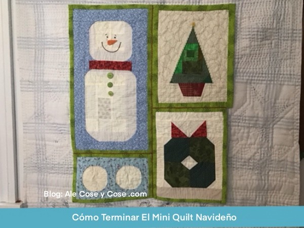 Como Terminar Mini Quilt Navideño Patchwork