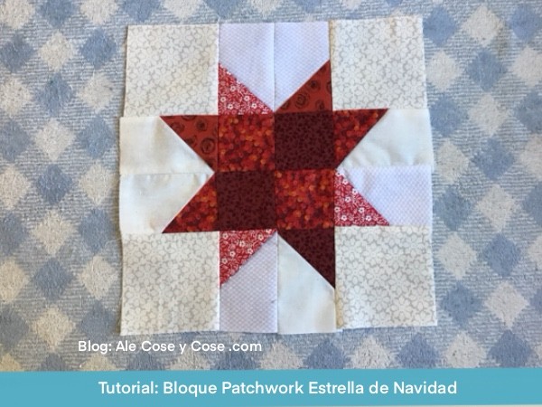 Bloque Estrella Patchwork Navidad