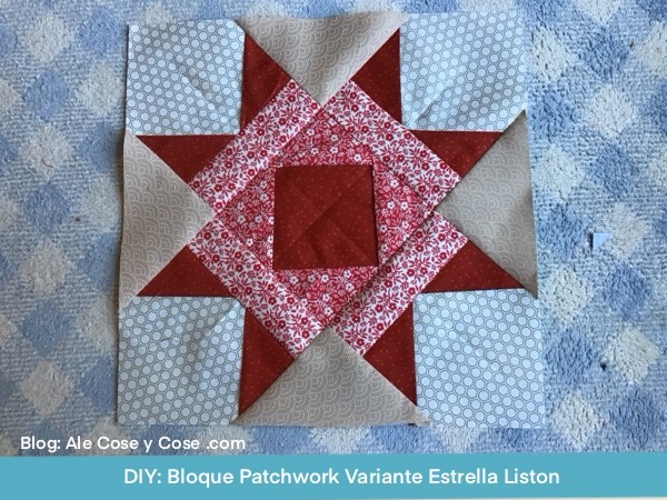 Bloque Patchwork Variante Estrella Liston