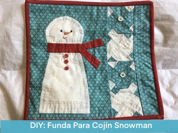 Funda Para Cojin Snowman Y Molinos De Viento