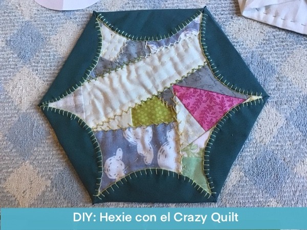 Un Hexie Floral Con El Crazy Quilt