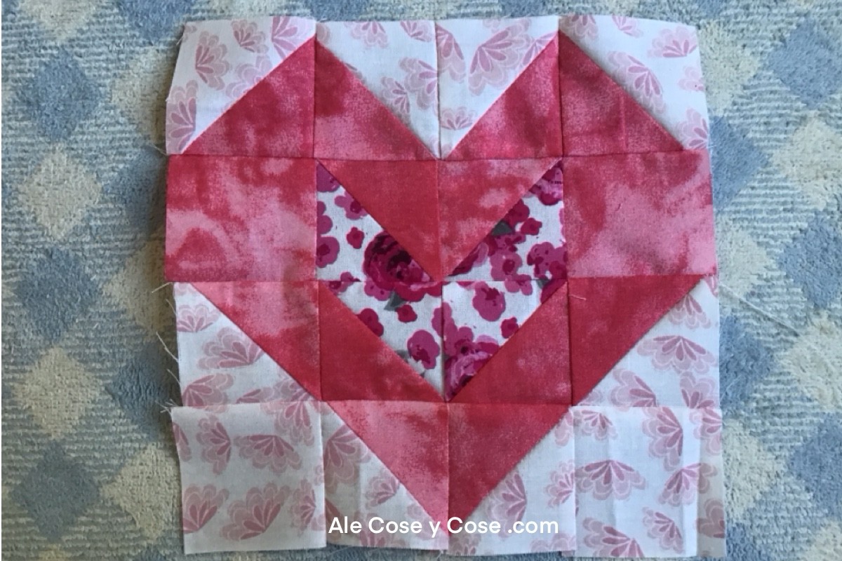 Corazon Doble Bloque Para Quilt