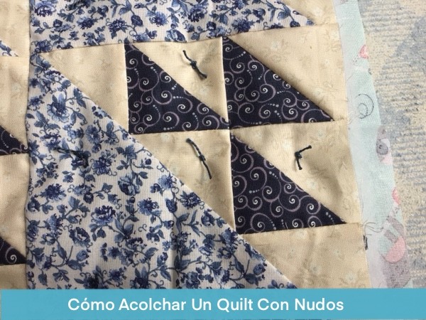 Acolchado De Un Quilt Con Nudos