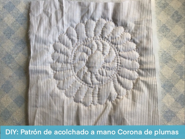 Acolchado A Mano Patron Corona De Plumas