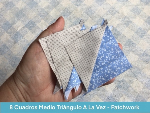 8 Cuadros Medio Triangulo Quilt